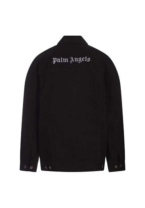 Black Denim Jacket With Logo - PALM ANGELS - Russocapri